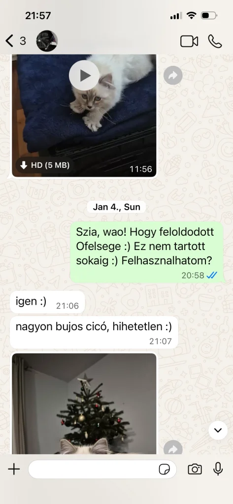 Saba Serenity gazdájának írásos visszajelzése Ausztriából – valós vevői vélemény és tapasztalat